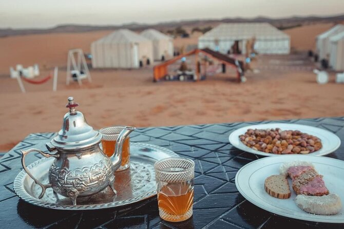 Luxury Camp in Merzouga Desert with Camel ride, Car 4WD - Sunrise Walk, Breakfast, and the Return Back to Merzouga