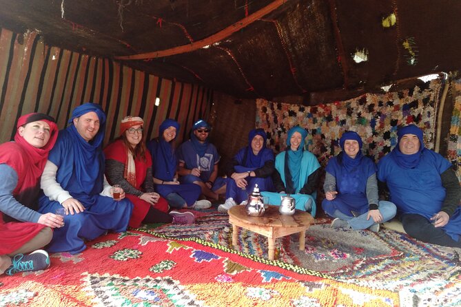 Luxury day trip: Three valleys & camel ride Agafay Desert - Agafay Desert at sunset: rocky views, camel ride, and tent-side mint tea