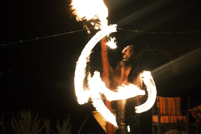 Magical dinner and sunset in Agafay desert - Music, Fire Show, and the Pace of the Evening