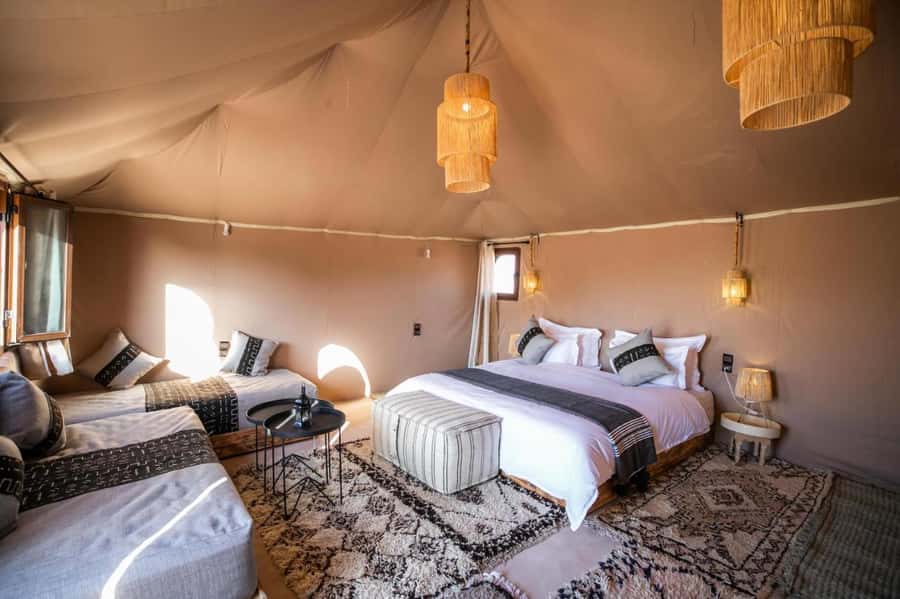 Marrakech: 3-day Exclusive Desert Luxury Tour; Quad & Camels - Dades Valley and Kasbah Amazigh, pool time before the dunes