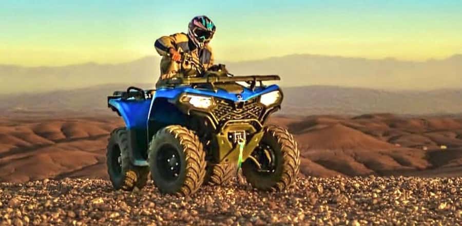 Marrakech: Agafay Desert Camel, Quad Bike & Dinner Show - Quad biking in Agafay: thrill with a real safety setup