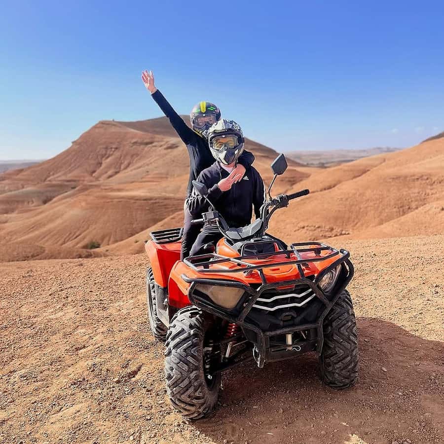 Marrakech: Agafay Desert Camel Ride & Quad with Dinner Show - Tea break, photo stops, and when the sunset does the heavy lifting