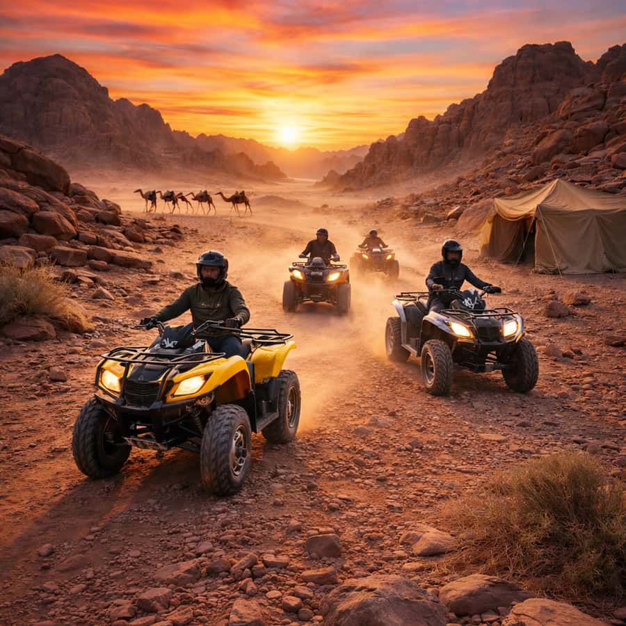 Marrakech: Agafay Desert Camel Ride & Quad with Dinner Show - Pickup from Hotel Islane, then a smooth drive to the dunes