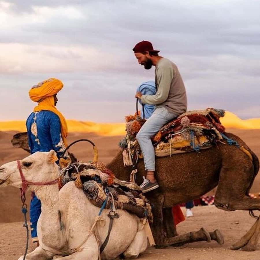 Marrakech: Agafay Desert Dinner Show with Sunset Camel Ride - Sunset Camel Ride Through Agafay, With a Real Guide