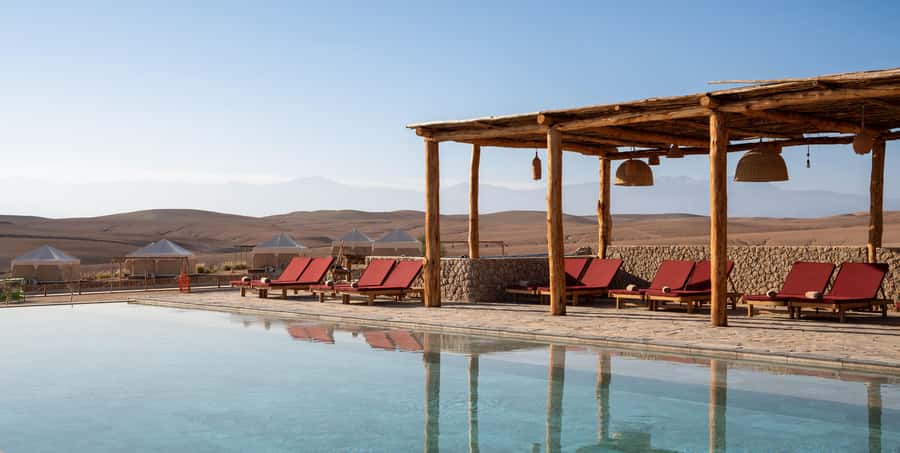 Marrakech: Agafay Desert Inara Camp Pool Day Pass with Lunch - The heated pool in Agafay: warm enough to lounge