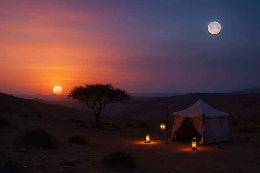 Marrakech: Agafay Desert Magic Sunset Dinner & Live Show - Agafay sunset views, the easy way to feel far away