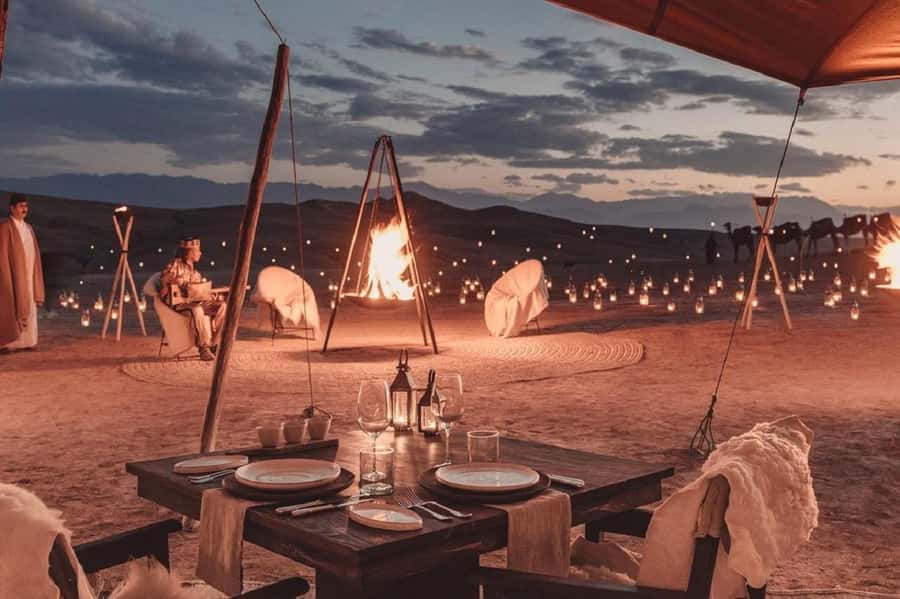Marrakech: Agafay Desert Quad Bike with Camels & Dinner Show - Sunset over the plateau: your best photo window