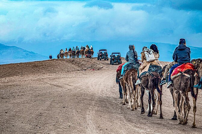 Marrakech: Agafay Desert Quad Biking & Camel Trek & Dinner & Show - Argan Oil Women’s Cooperative Stop: Cultural Break Before the Camp