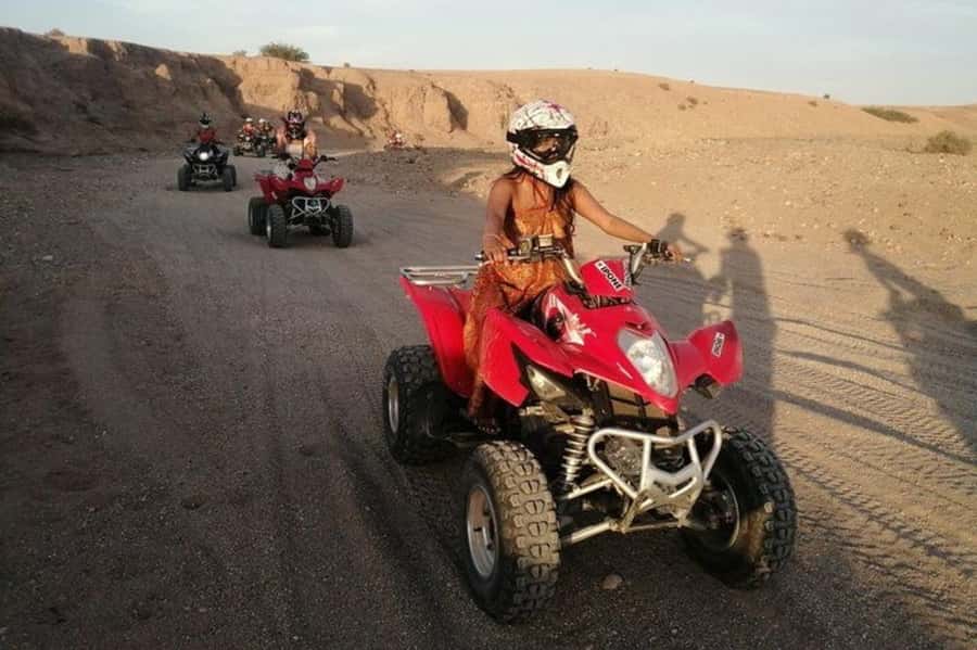 Marrakech: Agafay Desert Quad Biking & Dinner Show - The quad biking portion: 35 minutes, shared ride, rocky fun