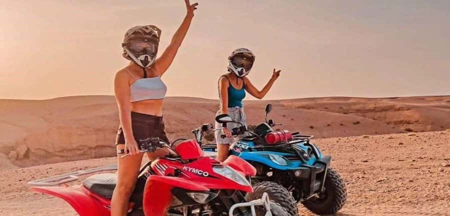 Marrakech: Agafay Desert Quad Biking Tour with Dinner-Show - From Marrakech Pickup to the Agafay Desert Start Line