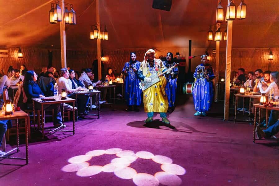 Marrakech: Agafay Desert Retreat, Tent, Dinner, Show & Pool - The show: music, dance, and fire in a desert setting
