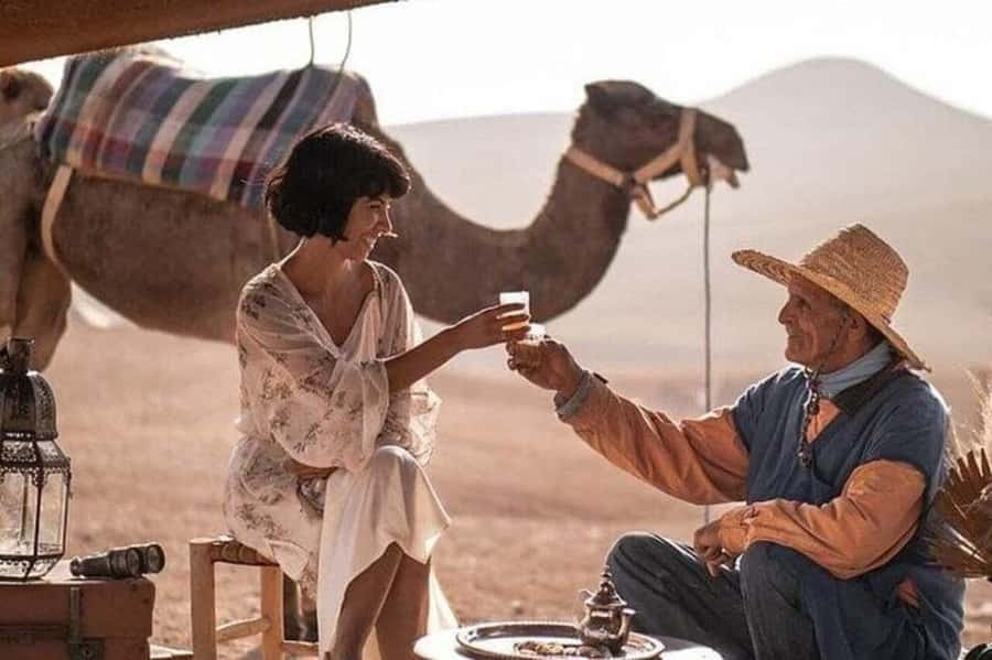 Marrakech : Agafay Desert Sunset Camel Ride & Luxury Dinner - Getting Out of Marrakech: The Van Ride That Sets the Mood