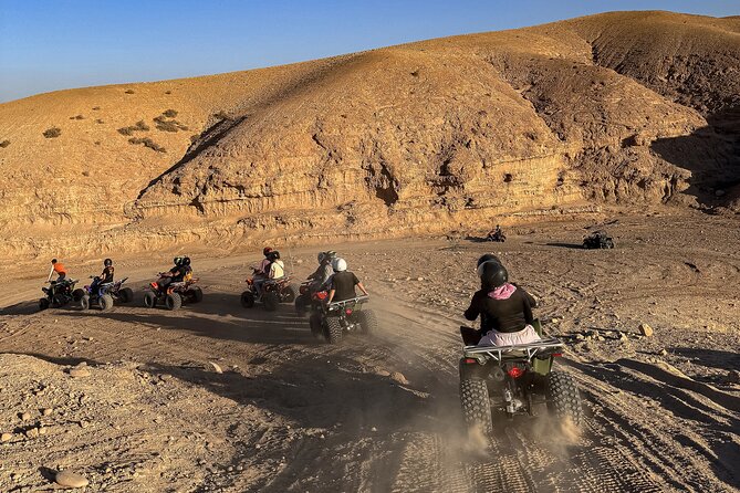 Marrakech: Agafay Quad Tour with Camel Ride, Dinner & Show - Sunset Time (About 30 Minutes): Where the Atlas Mountains Can Steal the Show
