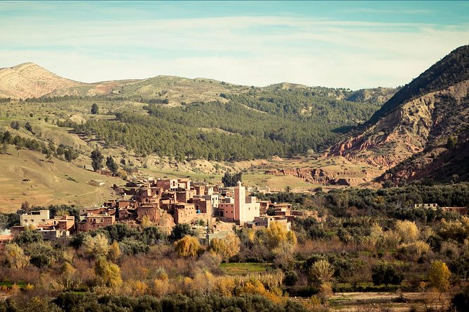 Marrakech Atlas day trip - First Views in Ourika Valley: Green Fields and Berber Homes