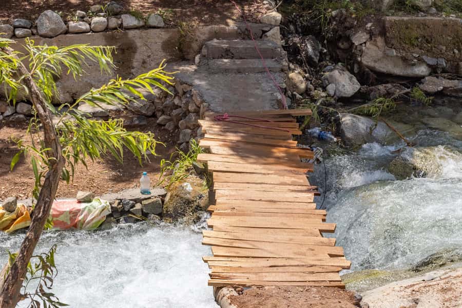 Marrakech: Atlas Mountains & Ourika Waterfalls, Lunch+Guide - Ourika waterfalls near the river, plus the cooling effect