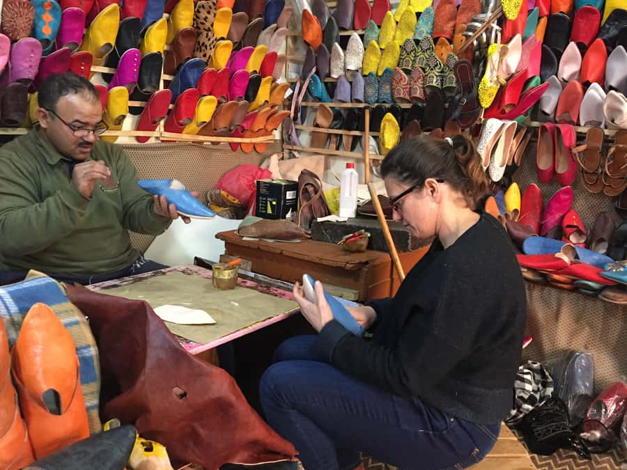 Marrakech: Babouch Making Workshop in the Medina - From Leather Prep to Cutting and Stitching Your Babouch