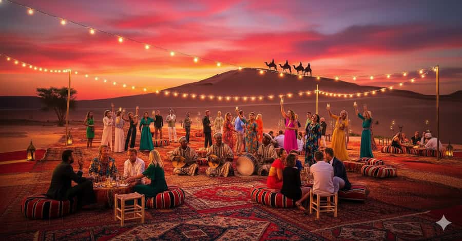 Marrakech: Camel Ride, Dinner, Pool, and Fire Show in Agafay - Quick takeaways before you go