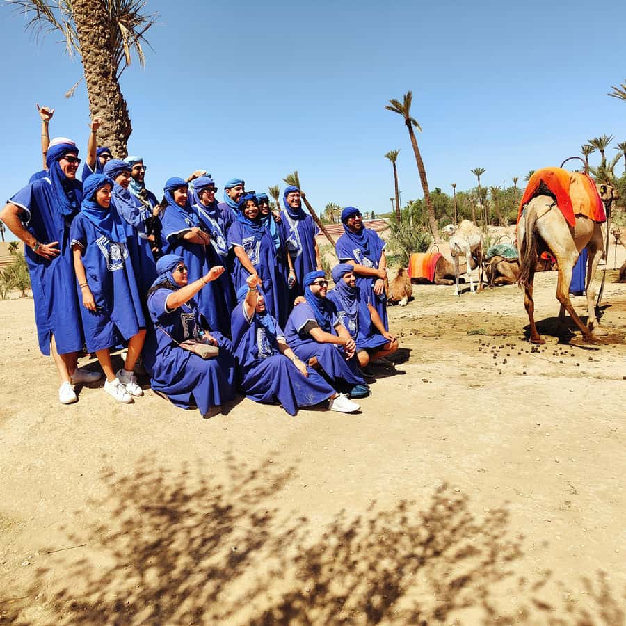 Marrakech camel ride in the palm grove - What to pack for heat and sun (seriously, pack for it)