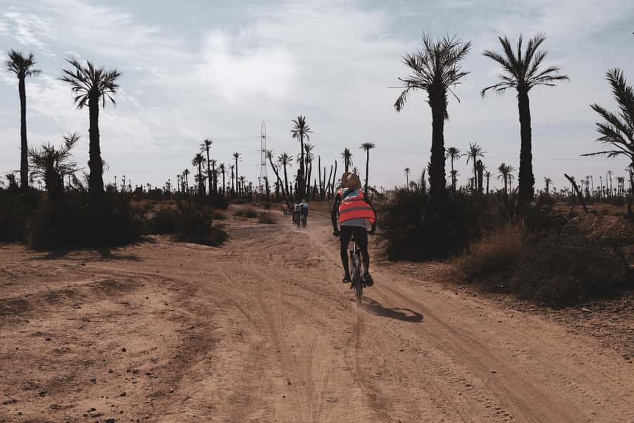 Marrakech: Cycling Tour in Palm Groove with Local Breakfast - The ride to the Palmeraie, villas to palm villages