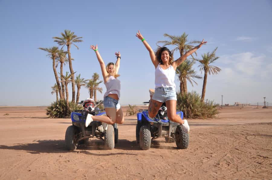 Marrakech: Desert and Palm Grove Quad Tour with Tea - Quad Bikes, Helmets, and the Safety Start That Actually Helps