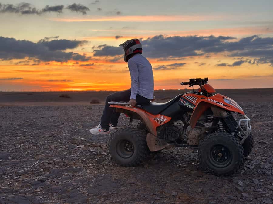 Marrakech: Desert and Palm Grove Sunset Quad Tour with Tea - Key highlights you will feel on the ride