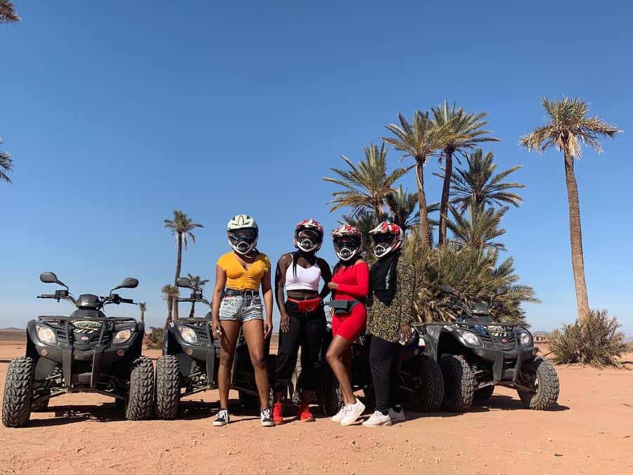 Marrakech: Desert and Palm Grove Sunset Quad Tour with Tea - What to wear and know: dust, gear, and who should skip it
