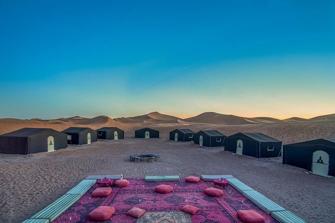 Marrakech Desert Trip Chigaga Dunes Riding Camel Sandboarding - The Erg Chigaga Night: Berber Tent Dinner, Firelight, and Starry Quiet