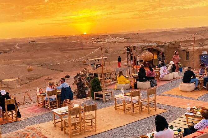 Marrakech: dinner in Agafay desert with a fire show & camel ride - Leaving Marrakech at 5:00 pm and getting back around 9:00 pm
