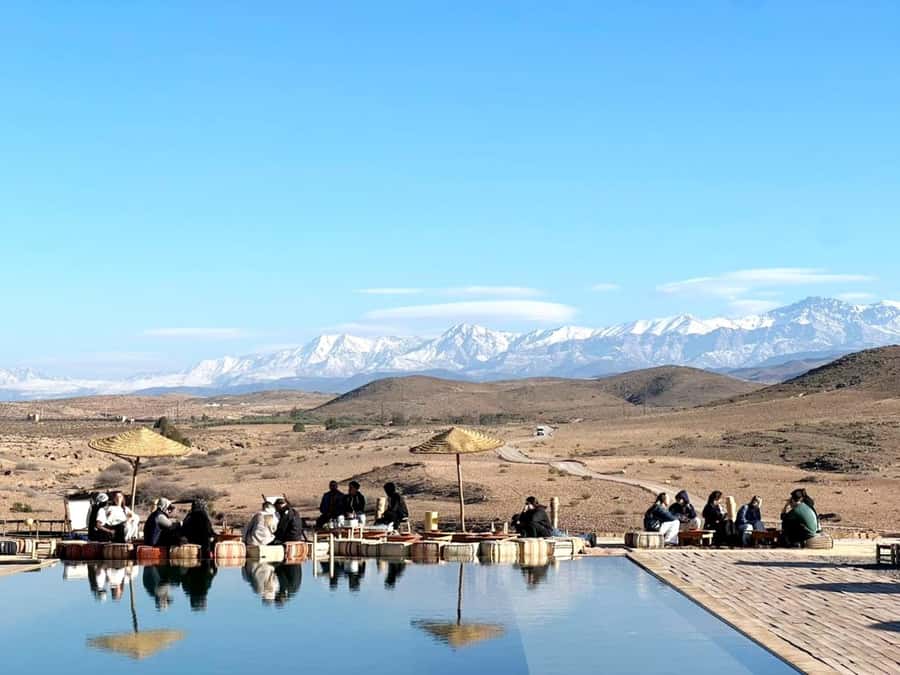 Marrakech: Evening Escape to the Agafay Desert - The music show, dancing, and the fire show finish