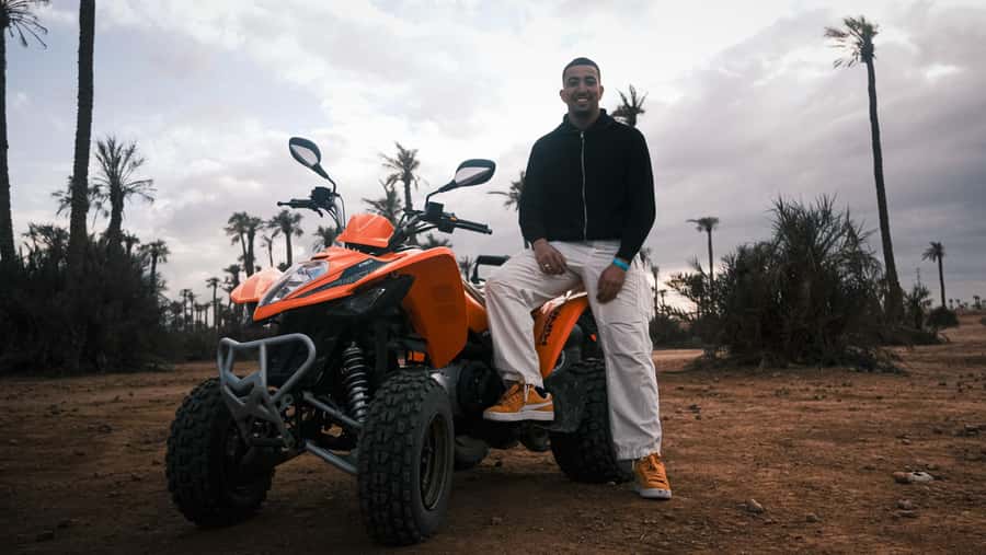 Marrakech:excursion quad in Oasis palm & jbilat desert,tea - Sunset moments and why the timing is worth it