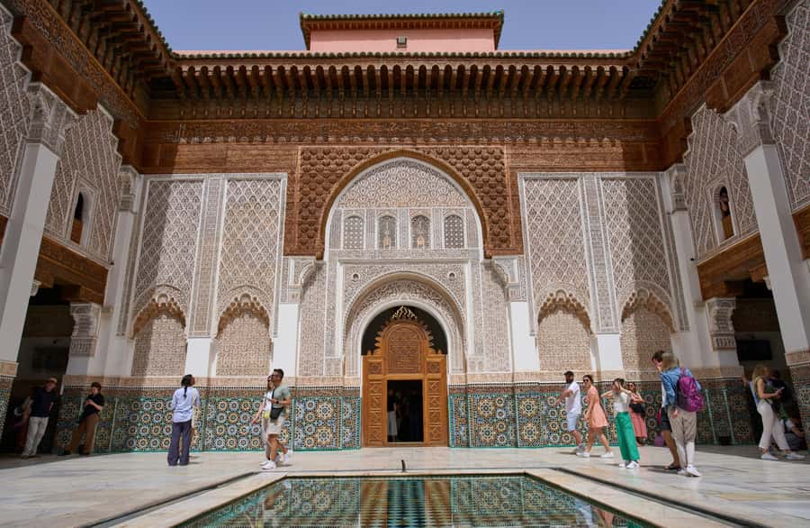 Marrakech: Madrasa Ben Youssef, Secret Garden & Medina Tour - Le Jardin Secret: a calm reset built on symbolic geometry