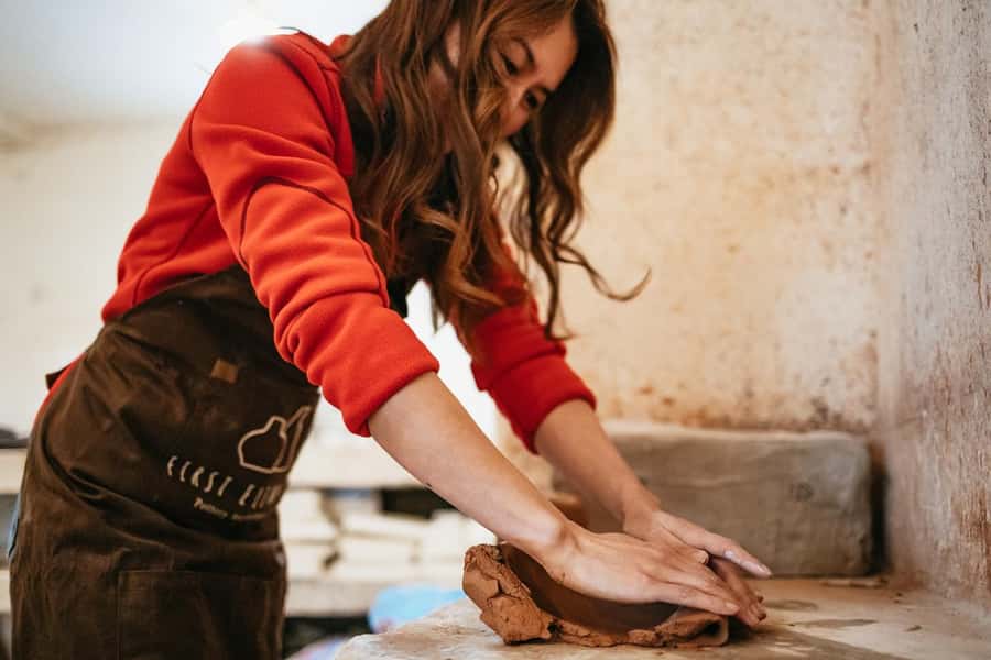 Marrakech: Pottery Workshop - A Mid-Course Tea Break with Moroccan Cakes