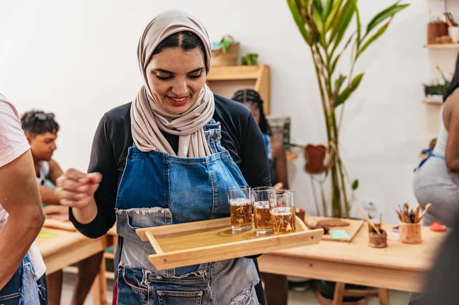 Marrakech: Pottery Workshop with Moroccan Tea - Atelier Lamsaty in Marrakech, pottery plus Moroccan tea