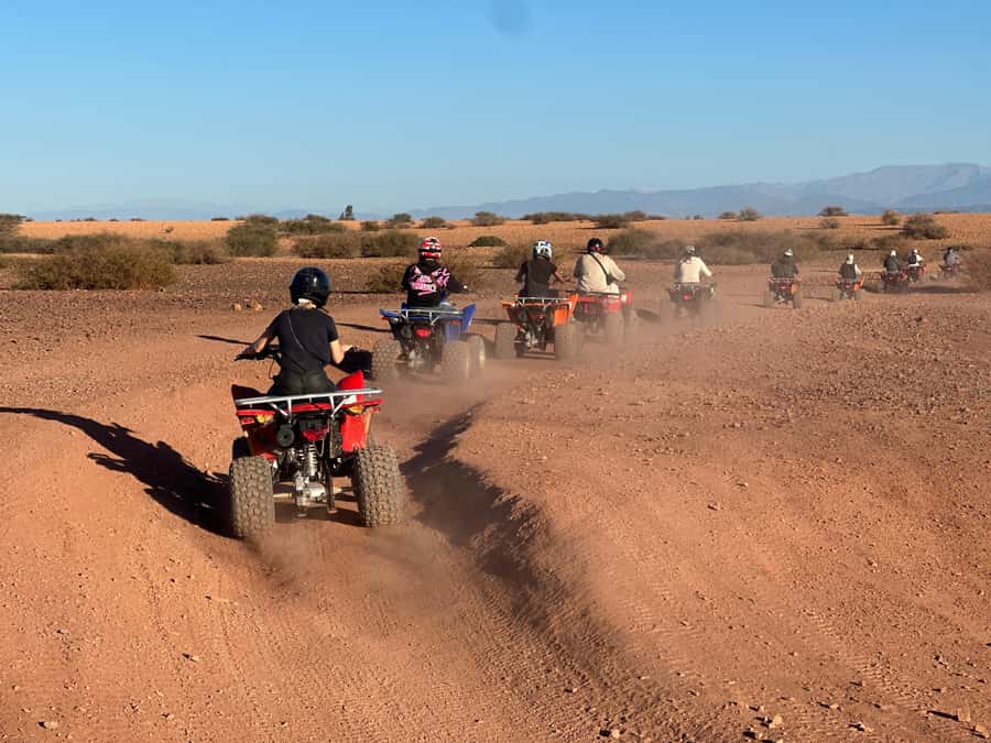Marrakech: quad Adventure at the Dunes of the palmery desert - Pickup, van, and guide setup, the stuff that makes or breaks day trips