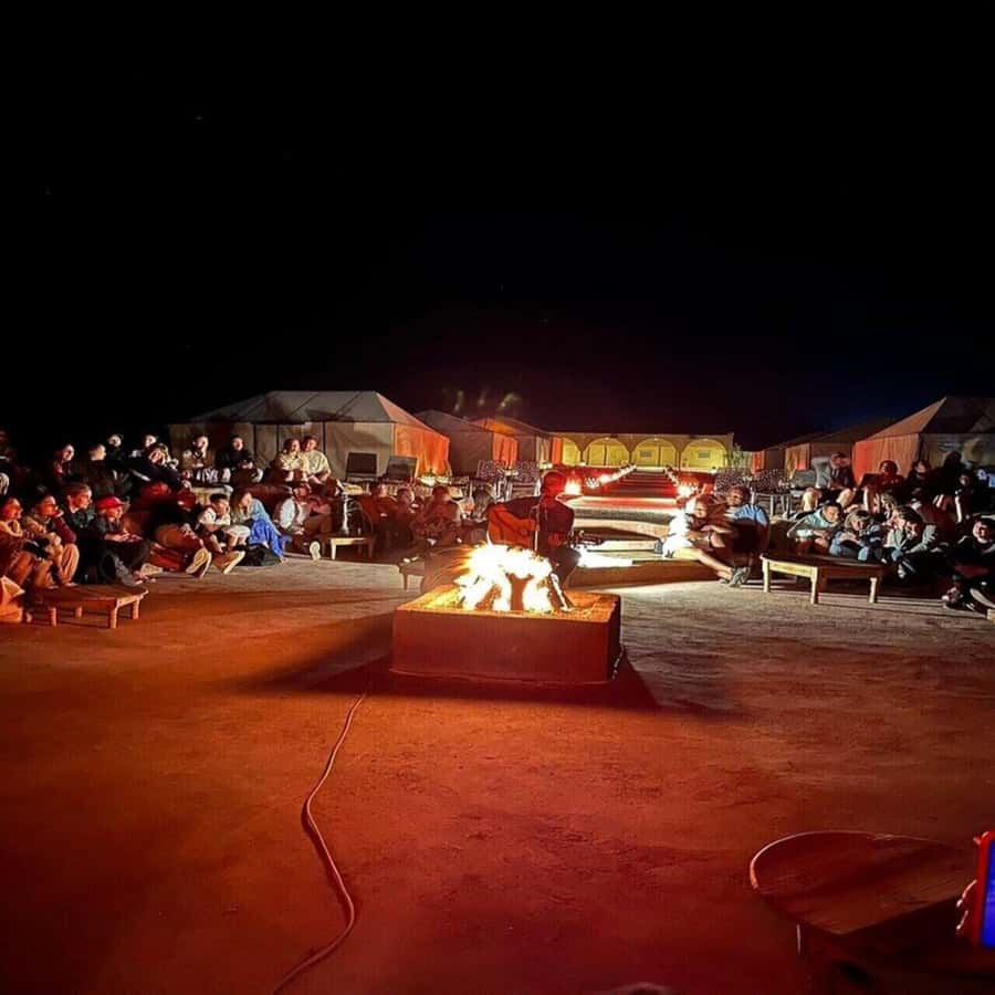 Marrakech : Quad Bike and Camel Ride with dinner in Agafay - Lantern-lit dinner, traditional dance, and the fire show