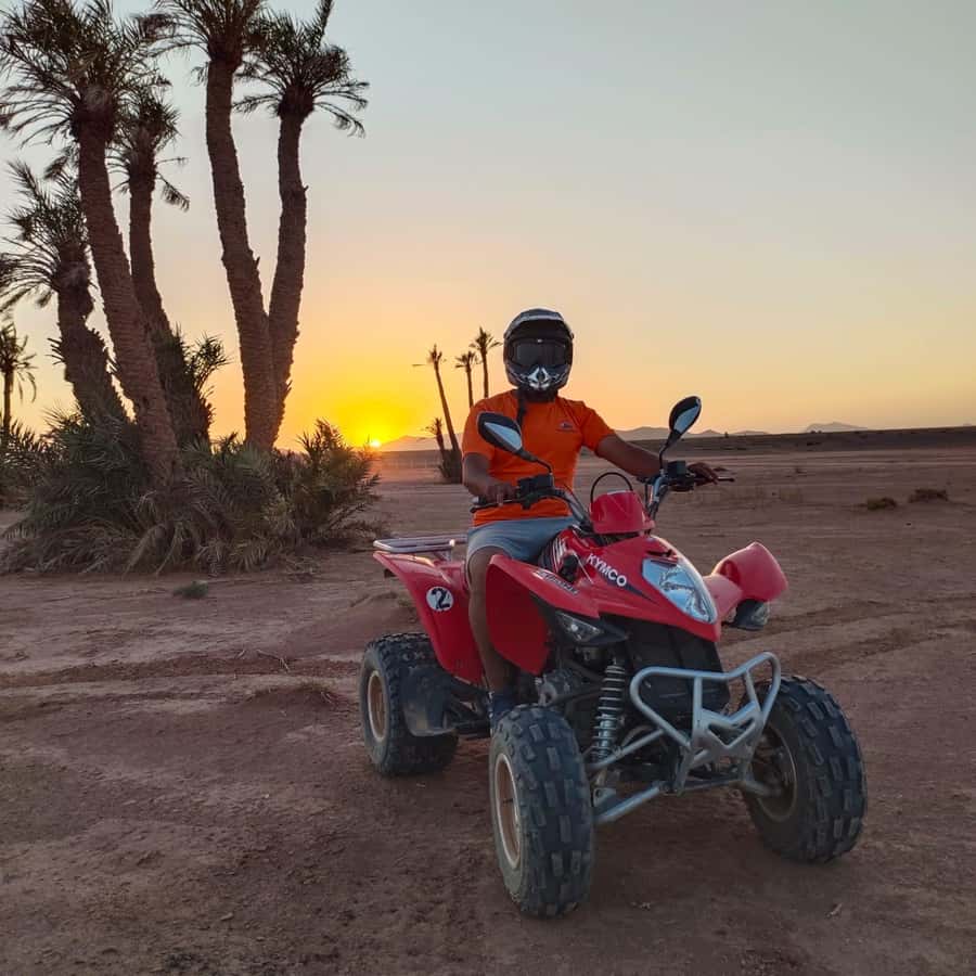 Marrakech: Quad Bike Tour to Palm Oasis and Jbilat Desert - The 2 hour quad loop through palm groves and desert trails