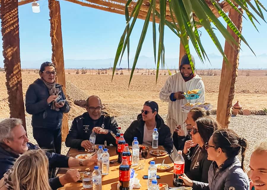 Marrakech: Quad Bike Tour to Palm Oasis and Jbilat Desert - Tea in the oasis: mint tea, bread, olives, and honey