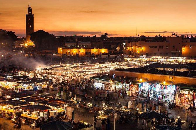 Marrakech- Route of the Kasbahs- Merzouga Desert 6 nights / 7 days - Day 7: Marrakech free time, guided option, and airport transfer