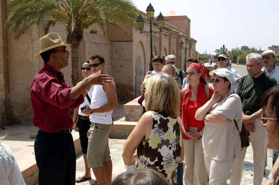 Marrakech: Saadian Tombs, Bahia Palace, Medina and Souk Tour - Koutoubia Mosque: the skyline icon from the Almohad era