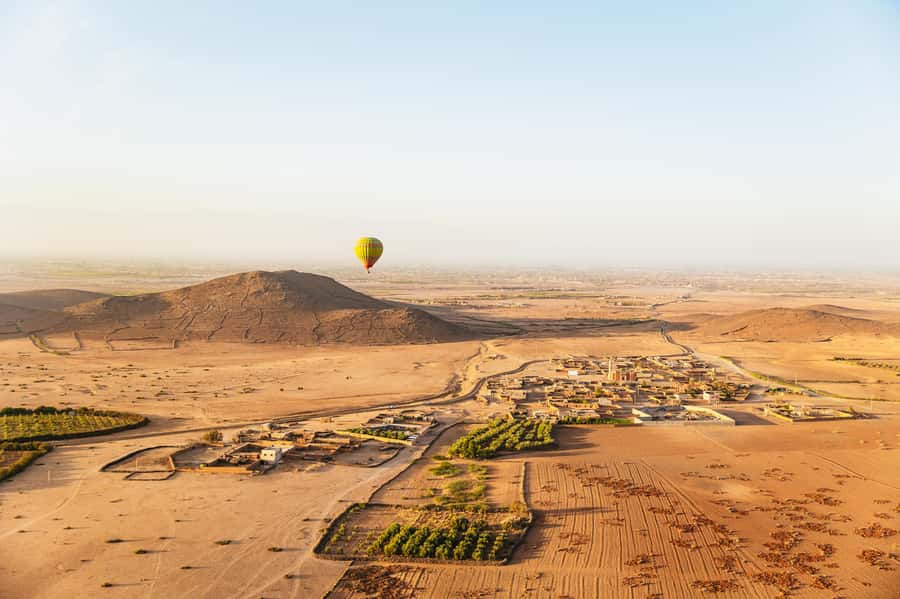 Marrakech: Shared Balloon Flight with Tea - Palm grove views and Marrakech sunrise from the sky