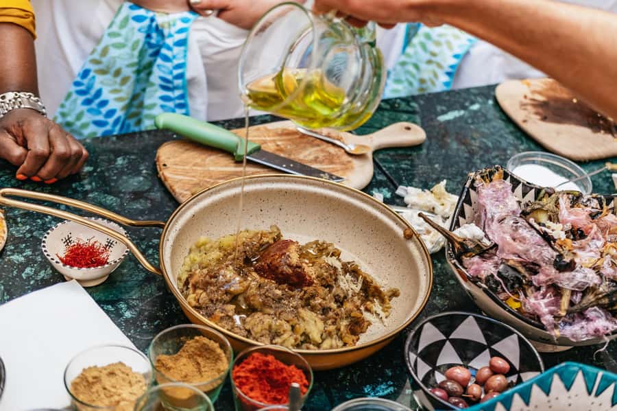 Marrakech: Tajine Cooking Class in a Traditional Riad - Cooking in a traditional riad kitchen, with hands-on roles that actually matter
