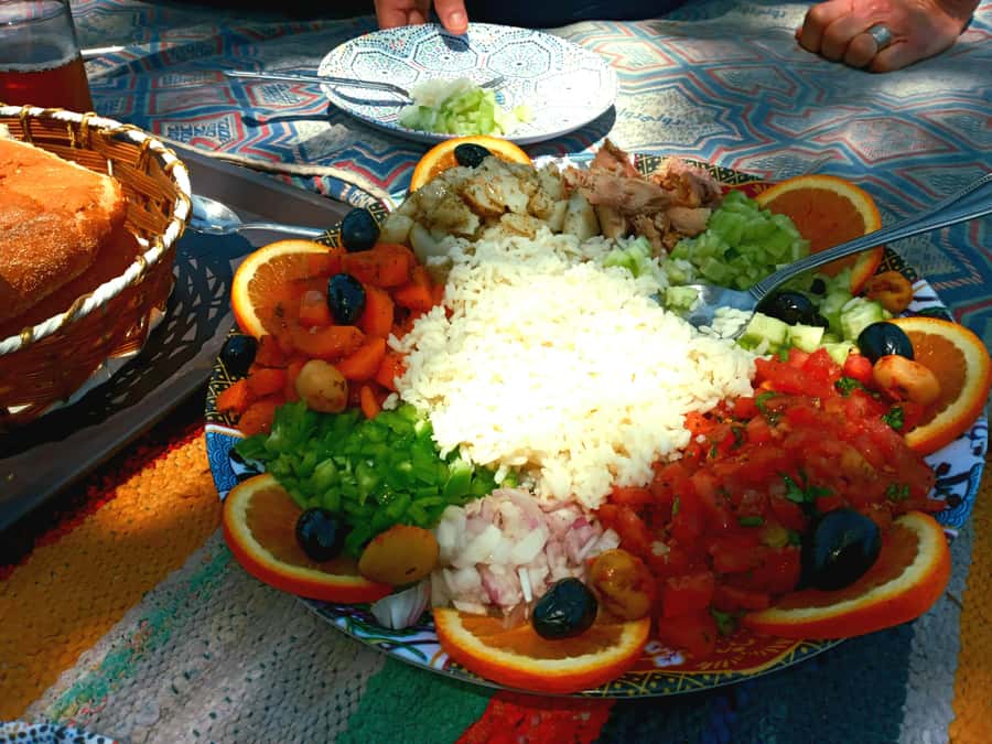 Marrakesh: 2-Day Mt. Toubkal Trek with 1-Night Stay & Meals - Day 1 routing through Aremd and Sidi Chamarouch, ending at the refuge