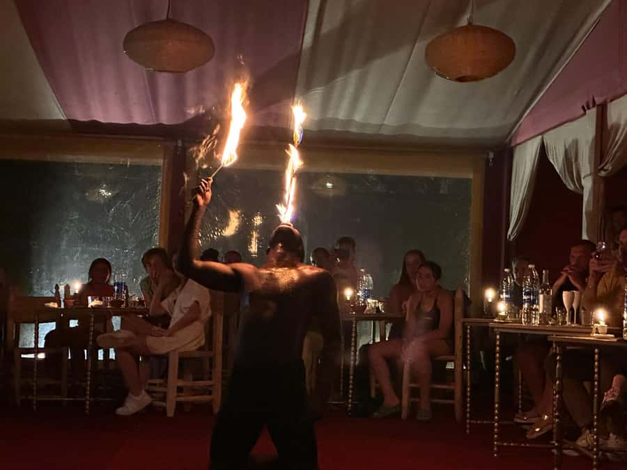 Marrakesh: Agafay Desert 3-Course Dinner Show & Pool Access - Getting to the Camp: Tea Ceremony, Photo Stop, and That Sunset Window