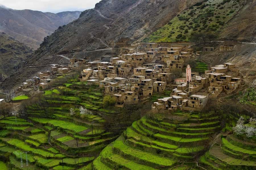 Marrakesh: Desert & Mountain Tour with Camel Ride & Lunch - Imlil Valley hike and waterfall: plan for up and down