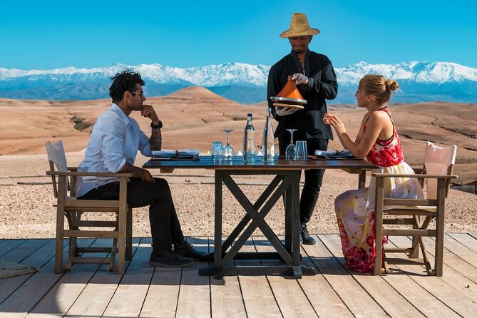 Marrakesh: Sunset Dinner in Agafay Desert with Show & Transfers - The Moroccan Dinner: What You Actually Eat Under the Stars