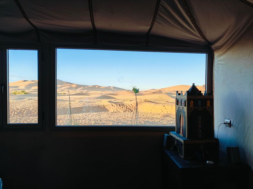 Merzouga: Overnight Stay in Luxury Desert Tent with Dinner - Luxury desert tent setup: privacy, shower, and what comfort looks like here