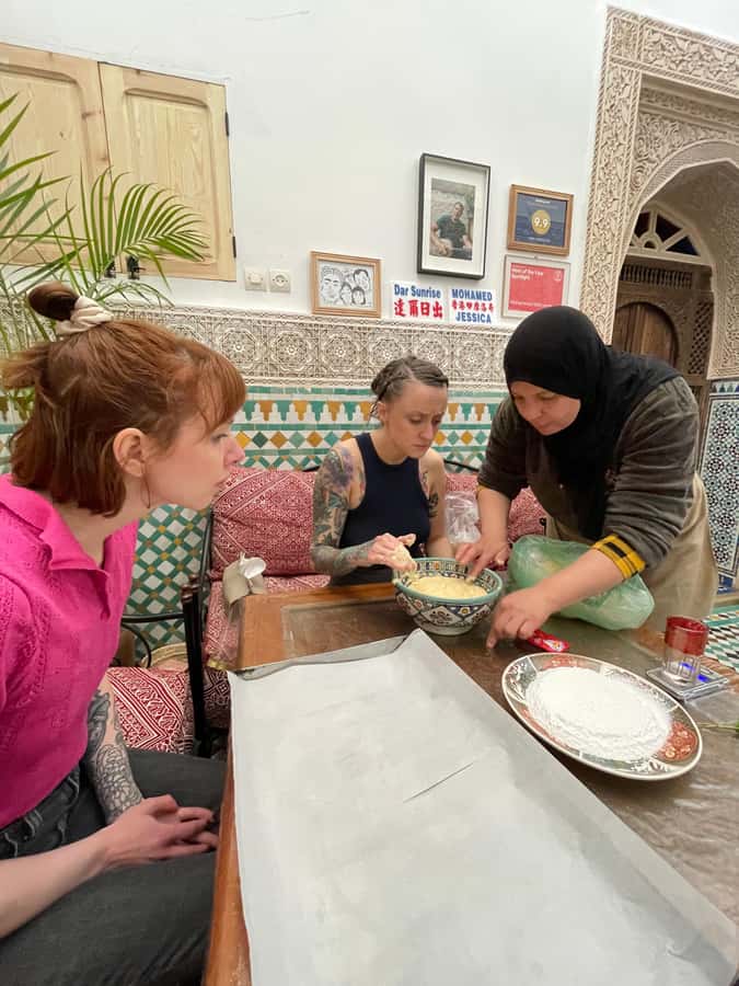 Moroccan Crepes & Pastries Kitchen - Meeting point in Fes Medina: Dar Sunrise Fes directions that actually help