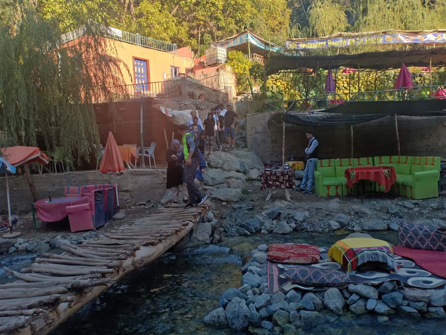 Ourika Valley ,Berber villages ,Atlas Mountains + Lunch - Riversid lunch near the Ourika River: what you actually eat