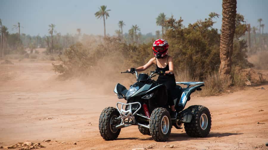 Quad Bike Activity in Marrakech Palmeraie - Your quad bike lesson: helmets, goggles, and real control