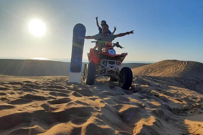 Quad Bike and Sandboarding on Sand Dunes Wild Beach - Quad biking beyond the dunes, into eucalyptus and Berber country
